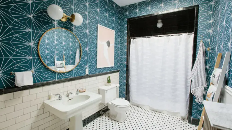 best bathroom wallpaper ideas